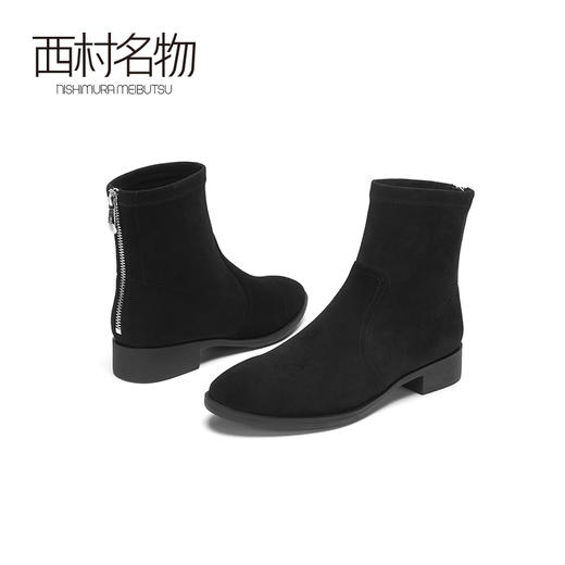西村名物2020冬季新款短靴女休闲简约时装靴X20DS40902 商品图3