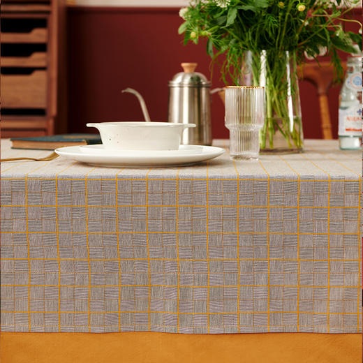 格纹方桌布餐桌布艺 商品图1