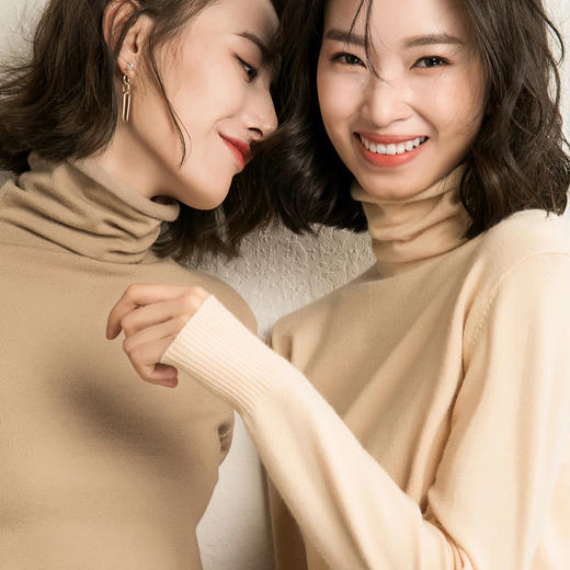 【89元任选2件】 经典百搭多色堆堆领针织衫！春秋冬三季可穿 高弹舒适 基础百搭 衣橱必备穿搭单品 慵懒时尚 软糯有型 商品图0