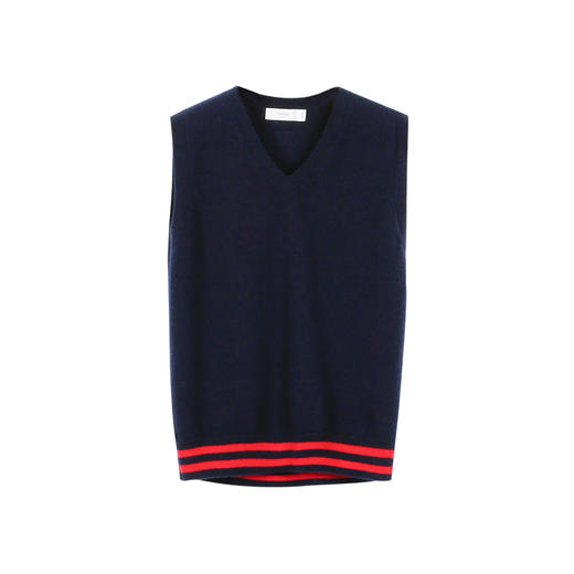 METTE羊绒世家童装100%山羊绒背心秋冬新品男宝V领内搭薄款马甲 商品图5