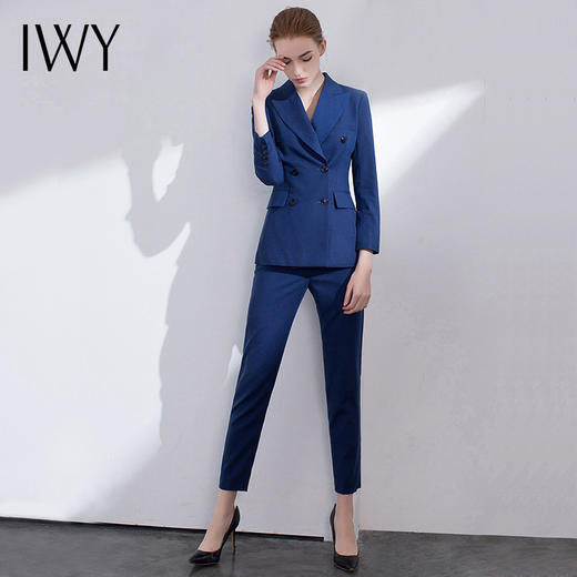 IWY/宝蓝色藏青色灰色黑色长袖西装长裤套装CP341+CP369+CP365 商品图3