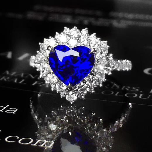 心形皇家蓝宝石戒指特惠y皇家蓝宝石戒指主石303ct带证书心形皇家蓝太