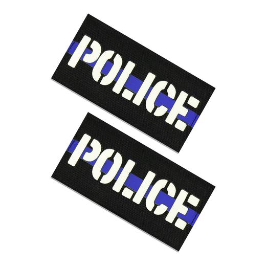 police蓝线夜光魔术贴
