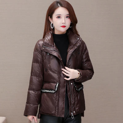 加厚保暖气质减龄时尚白鸭绒羽绒服女短款2020冬装新款修身小外套