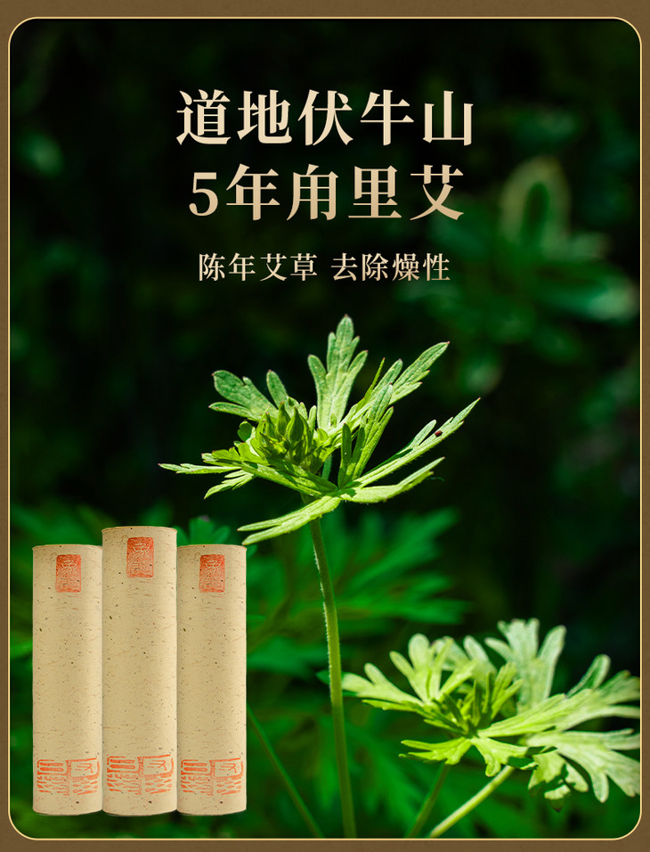 粗艾条伏牛山甪里艾艾灸专用420cm艾条艾灸馆常备