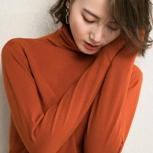 【89元任选2件】 经典百搭多色堆堆领针织衫！春秋冬三季可穿 高弹舒适 基础百搭 衣橱必备穿搭单品 慵懒时尚 软糯有型 商品图9