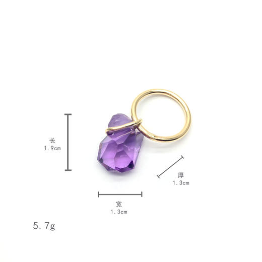 北京仓｜Annette Ehinger-多面体-紫水晶 14K金 戒指［德国设计师］ 商品图3
