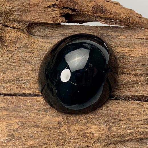 派瑞翡翠 翡翠戒面 糯种 墨翠 商品图0