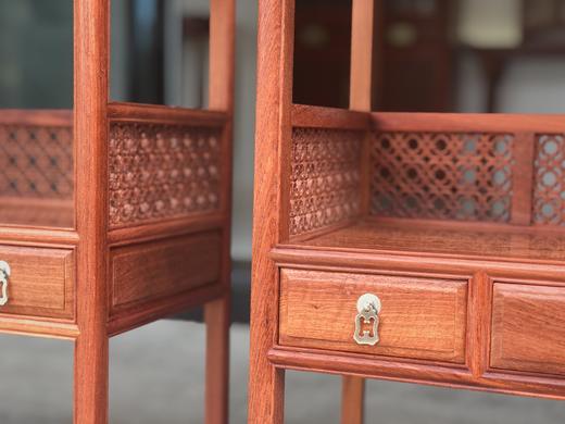 红桥红  家具严选  缅甸花梨（大果紫檀）  【60小博古架/茶棚】 商品图3