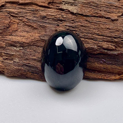 派瑞翡翠 翡翠戒面 糯种 墨翠 商品图3