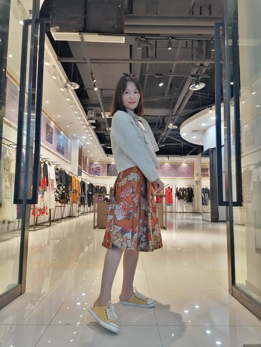 【伯妮斯茵】文艺复古印花半裙--读书的卡美伊--《画尽世界光影，只为挚爱的女人》6B6621 商品图2