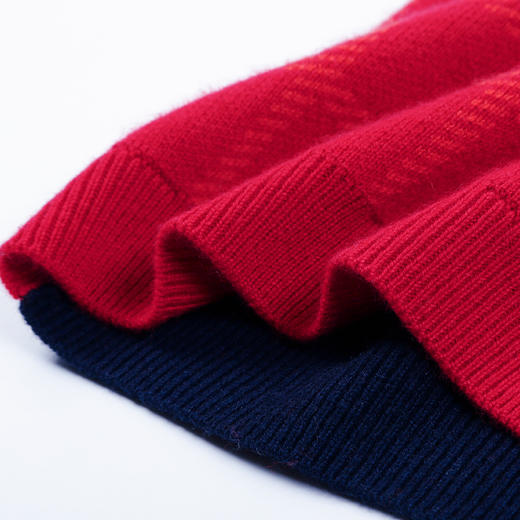 METTE羊绒世家童装100%山羊绒衫2020冬时尚拼接撞色内搭保暖毛衣 商品图5