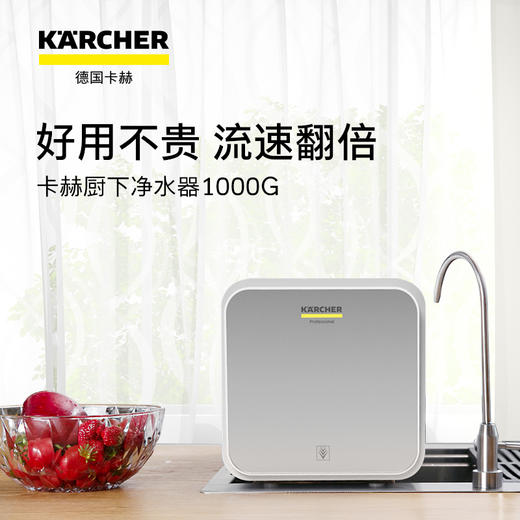 尊享礼卡兑换  KARCHER卡赫净水器家用直饮 RO反渗透净水机 厨下式1000G无桶大通量纯水机 重金属去除率100% 商品图1
