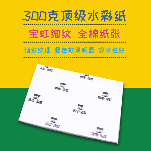 学院级宝虹棉浆水彩纸300g细纹 商品图0