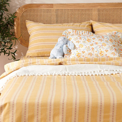 复古条纹纯棉床上用品 商品图0