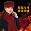 JXG-帽子女韩版冬季加厚鸭舌帽围巾套装中老年女士妈妈帽保暖八角帽 商品缩略图0