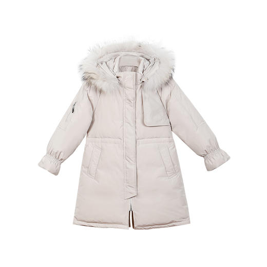 METTE童装中长款90白鹅绒羽绒服2020秋冬新品连帽大毛领加厚外套 商品图6