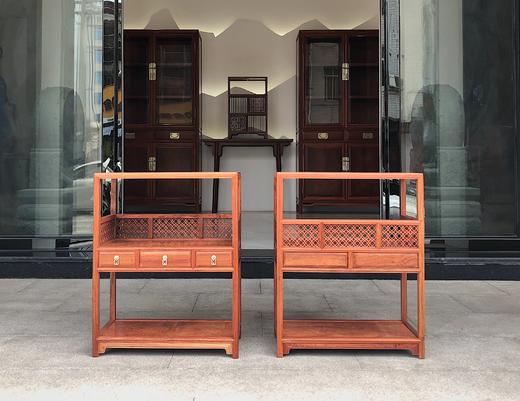 红桥红  家具严选  缅甸花梨（大果紫檀）  【60小博古架/茶棚】 商品图6