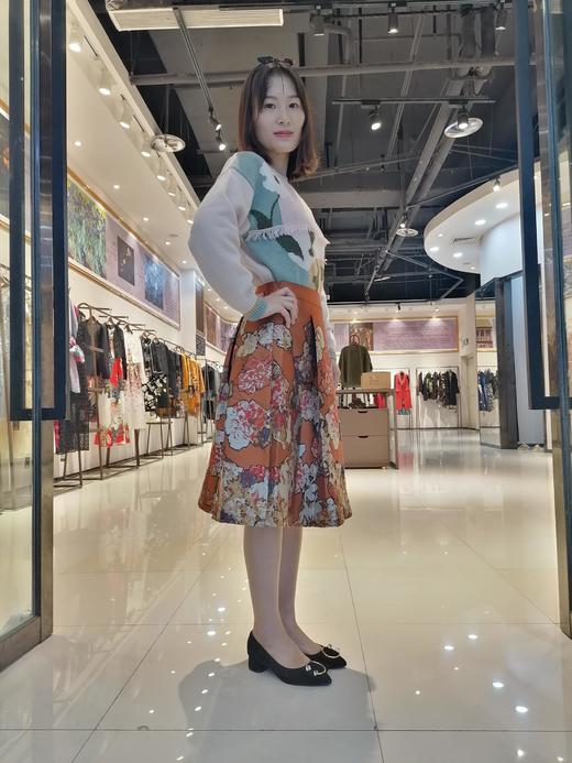【伯妮斯茵】文艺复古印花半裙--读书的卡美伊--《画尽世界光影，只为挚爱的女人》6B6621 商品图3