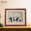 蜀锦小座屏画框-和谐双熊 商品缩略图0