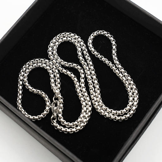 钛钢龙骨项链男潮蛇骨链情侣链子配饰简约百搭颈链挂件男士锁骨链 商品图3