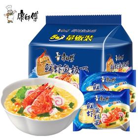 【批发】康师傅鲜虾鱼板面五连包，6组/件