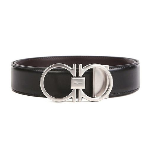 【跨境】Salvatore Ferragamo 菲拉格慕 男士黑色皮革金属扣皮带腰带 67-9710-0705644 商品图0