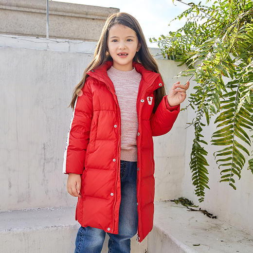 METTE童装中长款羽绒服2020秋冬新品中大童中性90白鹅绒保暖外套 商品图3