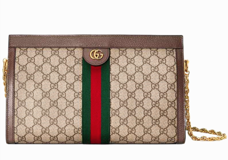 二手98新gucci古驰20年秋冬ophidia系列单肩包女性棕色斜挎包