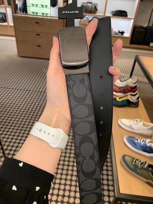 🆕🇺🇸Coach男款腰带38mm 宽版方扣 长度可裁剪 商品图5
