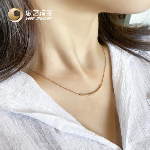 【微笑系列】弧形方管18K金项链手链 商品图6