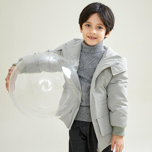 METTE童装90白鹅绒羽绒服2020秋冬中大童男宝连帽加厚保暖面包服 商品图0