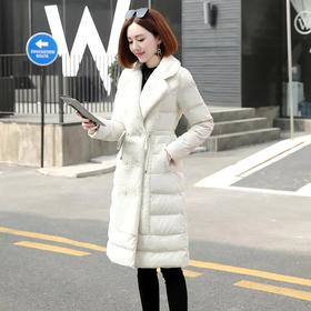 XP-LSNY8828-1新款时尚气质休闲夹棉中长款派克服外套