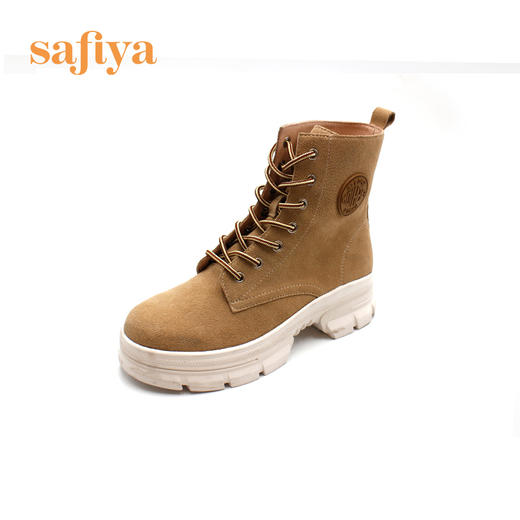 商场同款| 索菲娅秋冬松糕厚底防滑机车靴女靴SF94116030 商品图4