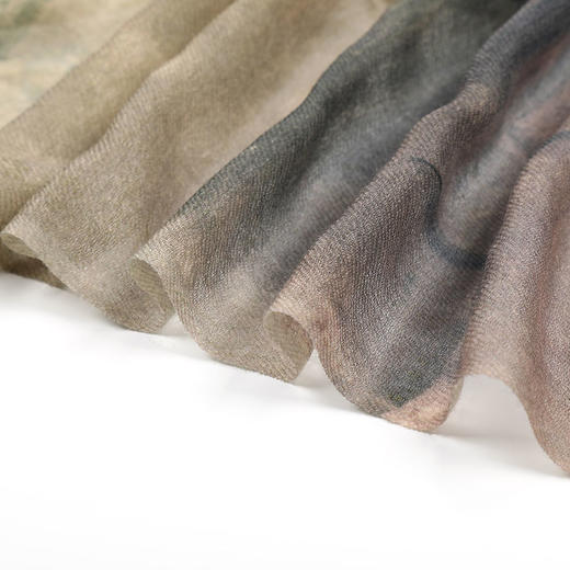 醍醐莫奈日出印象牦牛绒围巾印象派油画轻奢薄款防晒牦牛绒方巾 商品图3