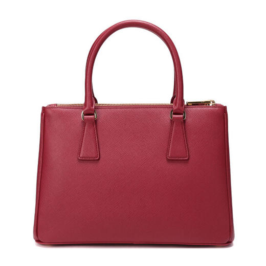 PRADA 普拉达 女士 Galleria 中号 Saffiano 皮革三角形金属刻字徽标提挎包 玫红色 1BA863 NZV F068Z OOO 商品图1