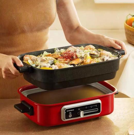 西屋多功能锅｜1台抵5台 煎炒蒸炸烤一锅搞定 4.5L超大容量 轻油少烟 全盘发热 烹饪更随意 商品图1