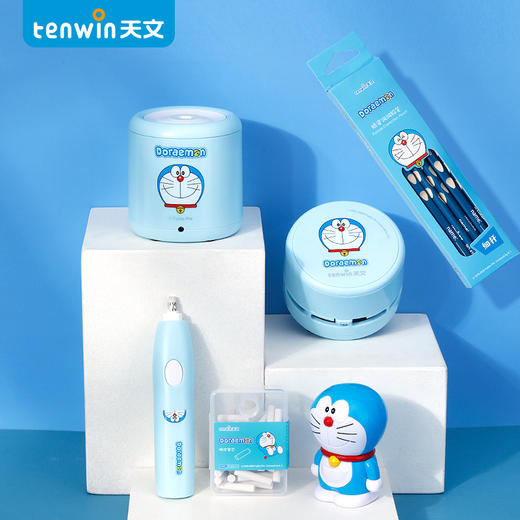 天文tenwin哆啦A梦电动文具套装小学生开学大礼包自动转笔刀卷笔刀削笔器铅笔刀儿童节日礼物 商品图0