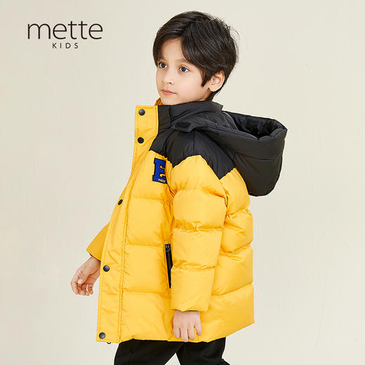 METTE童装男90白鹅绒羽绒服2020秋冬中大童男宝加厚保暖连帽外套 商品图0