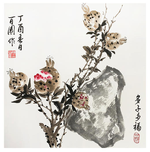 陈百园-真迹-花鸟画 《多子多福》办公室 书房 客厅 商品图1