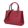 PRADA 普拉达 女士 Galleria 中号 Saffiano 皮革三角形金属刻字徽标提挎包 玫红色 1BA863 NZV F068Z OOO 商品缩略图2