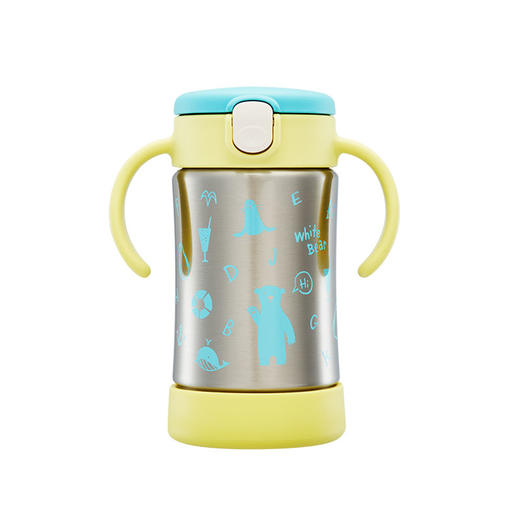 Richell利其尔儿童保温水杯防漏TLI宝宝吸管杯儿童不锈钢 商品图0