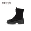 西村名物2020冬季新款牛皮女靴成型底圆头朋克风厚底鬼帝靴X20DS41691 商品缩略图2