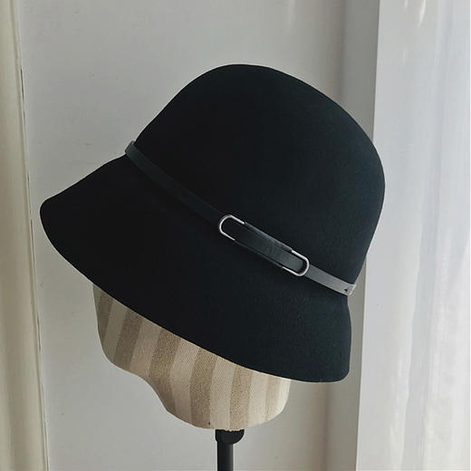 丁摩 帽子2020秋冬季简约新款纯羊毛帽WX187 商品图5