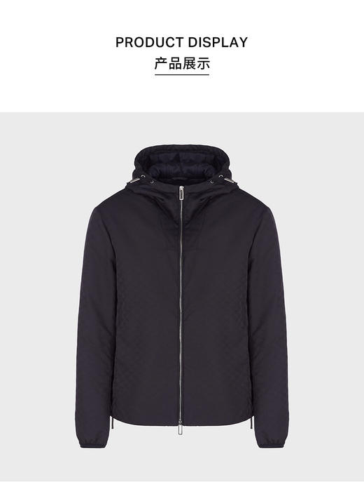 Emporio Armani新款暗花logo轻薄款夹克棉服 旗舰店4200元在售 商品图2