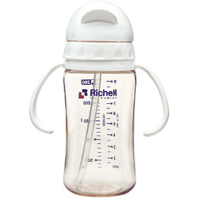 Richell利其尔ppsu儿童吸管杯防摔学饮杯宝宝水杯婴儿吸管奶瓶