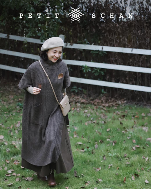 PETIT SCHAN小闪 CLO#007 Magic Pocket II 魔法斗篷 重磅牦牛绒设计款不对称斗篷式背心裙 商品图0