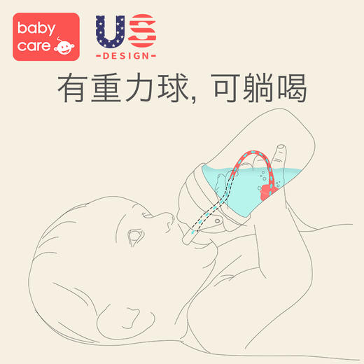 babycare儿童水杯宝宝重力球学饮杯鸭嘴吸管便携婴儿防漏防呛防摔 商品图1