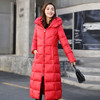上海旗袍厂SMD-0366加长款长过膝超长款加厚女士加厚连帽羽绒服 商品缩略图1