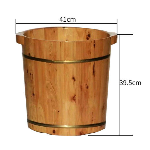 柏木单边高桶泡脚盆单边高桶泡脚桶足浴桶洗脚盆 商品图3